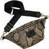 REGURAL SNAKE-PRINT LEATHER BELT BAG