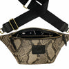 REGURAL SNAKE-PRINT LEATHER BELT BAG
