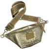 REGULAR. GOLD 3D LEATHER BELT BAG