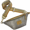 REGULAR.SILVER AND GOLD LEATHER BELT BAG