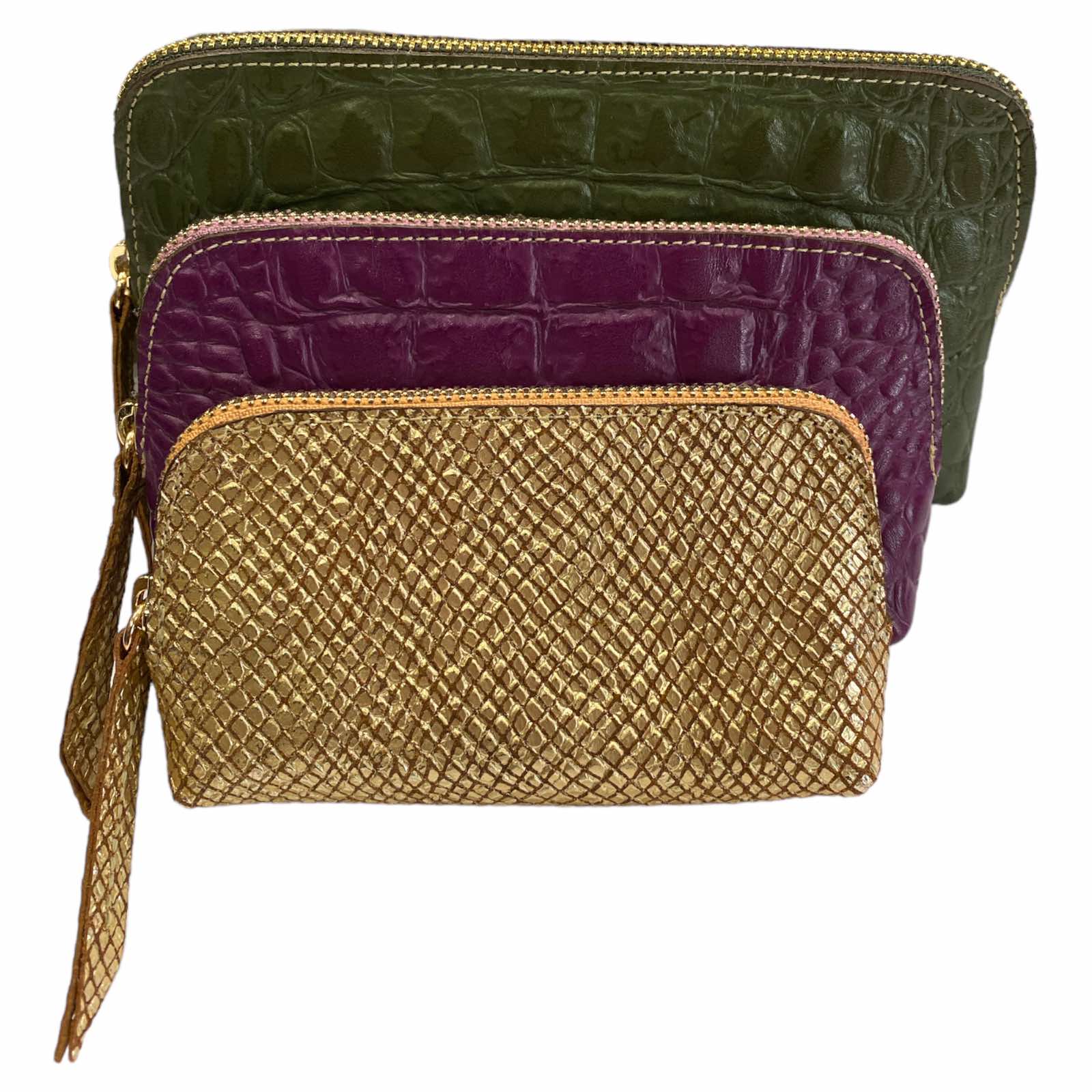 CAROUZOU BOX TRIO OLIVE GREEN AND MAGENTA SET