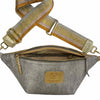 REGULAR.SILVER AND GOLD LEATHER BELT BAG