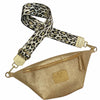 REGULAR. GOLD ART LEATHER BELT BAG