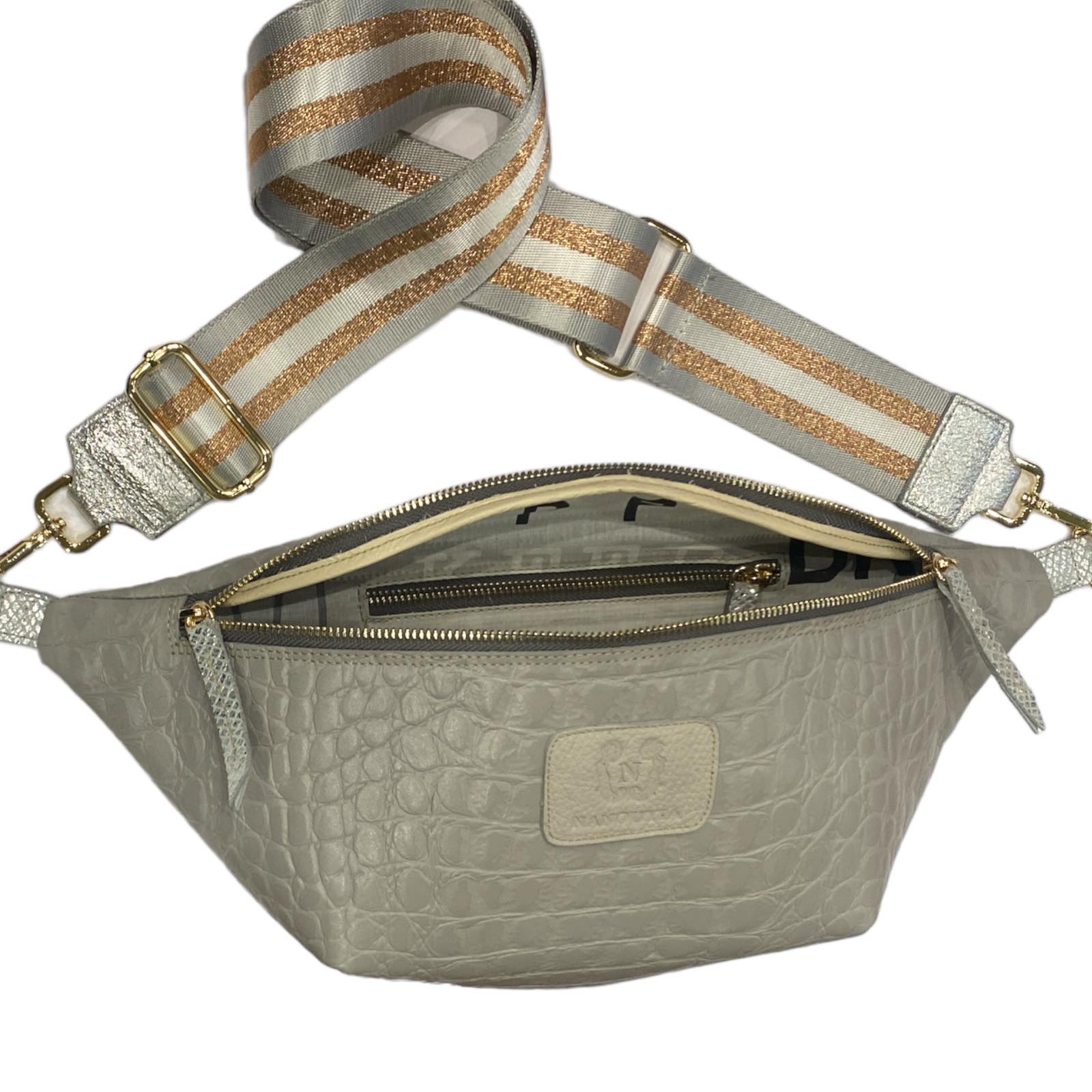 XL GREY 3D STATEMENT BELT BAG