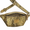 XL GOLD ANIMAL-PRINT STATMENT BELT BAG