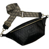 XL BLACK QUILTED STATEMENT BELT BAG