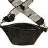 MINI.BLACK WOVEN LEATHER BELT BAG
