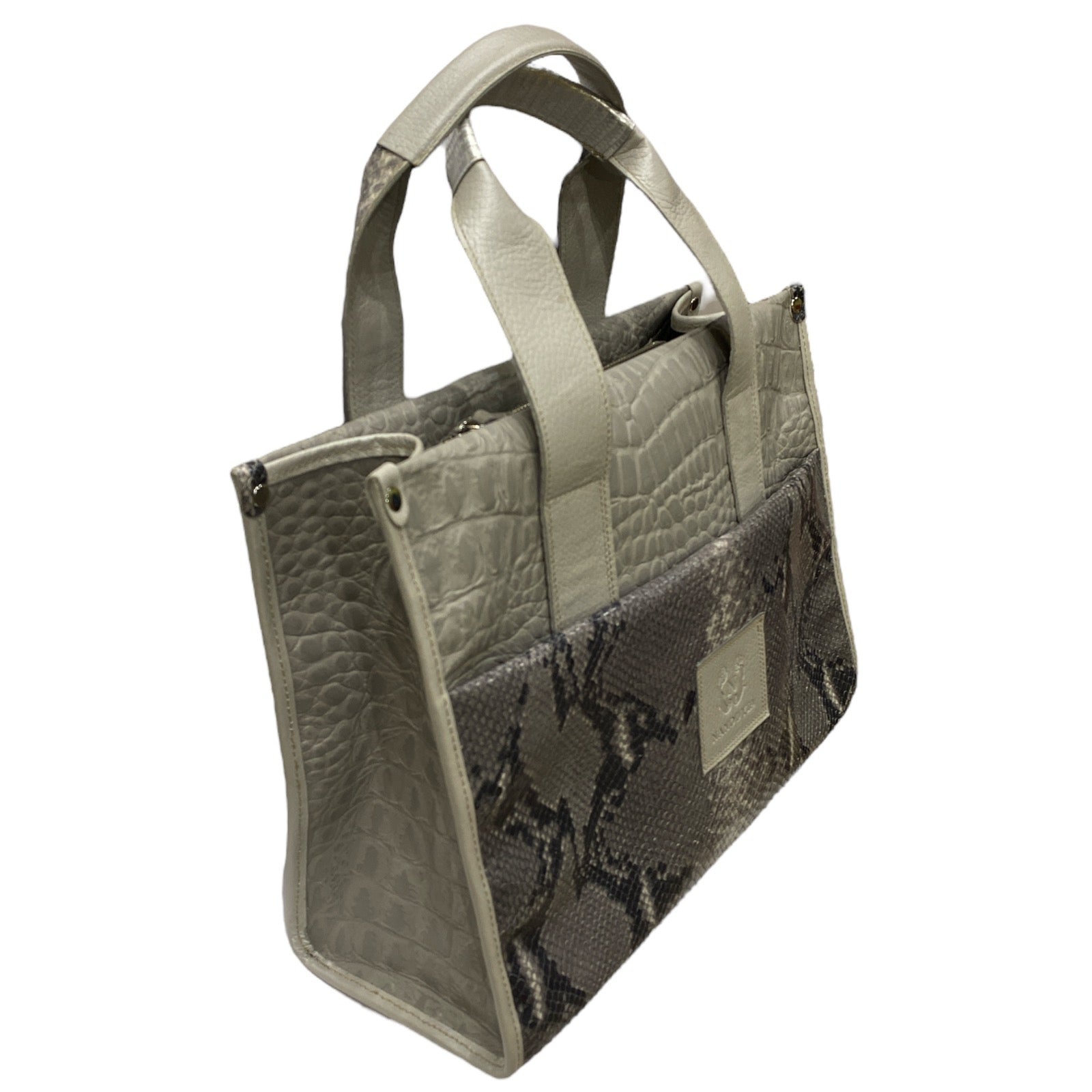 NANOUYIA L. GREY 3D LEATHER MULTISPACE MESSENGER