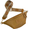 REGURAL. CAMEL 3D LEATHER BELT BAG