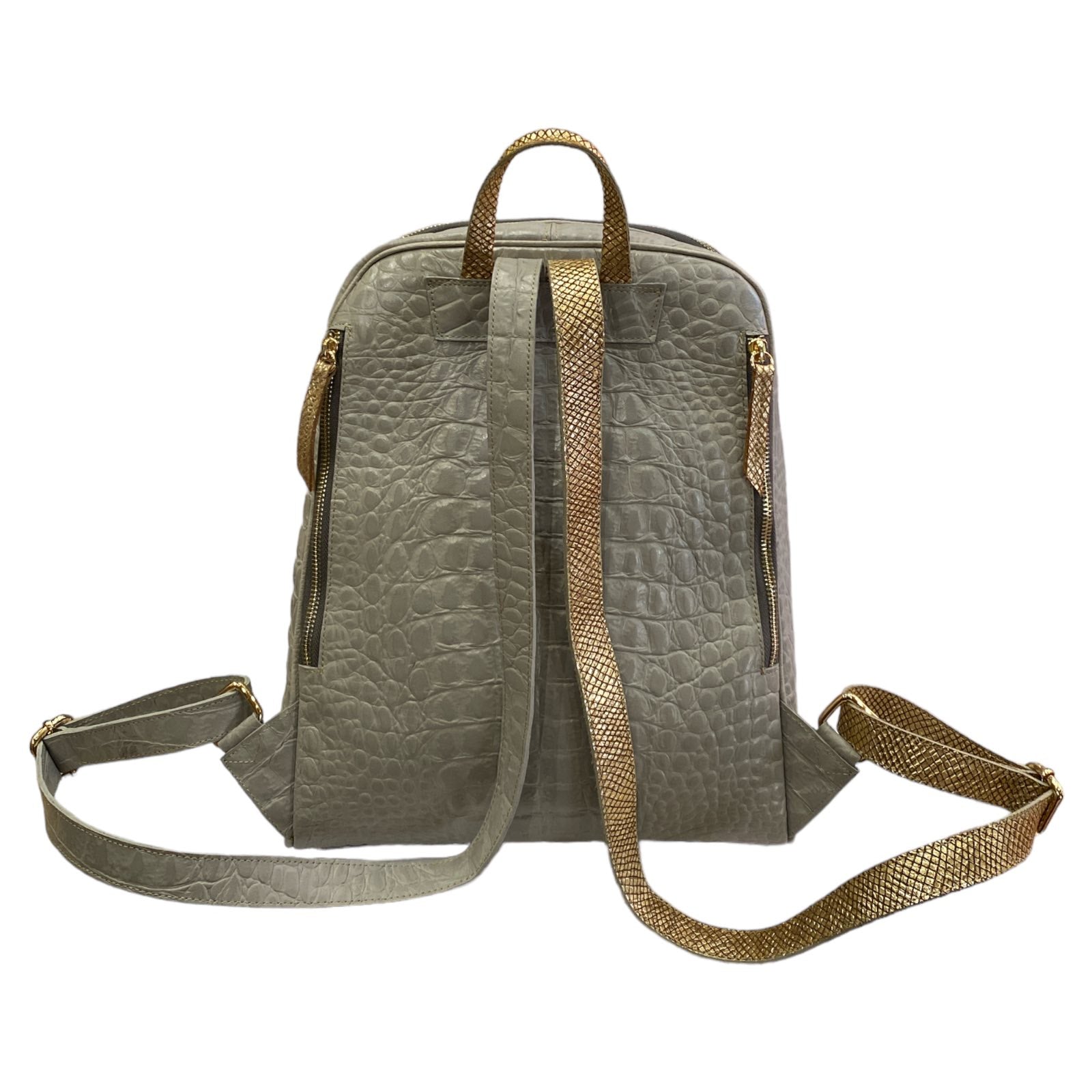 SCOPELOS. GREY 3D LEATHER ART BACKPACK