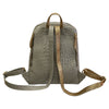 SCOPELOS. GREY 3D LEATHER ART BACKPACK