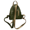 AGAPI SM. OLIVE GREEN 3D LEATHER BACKPACK
