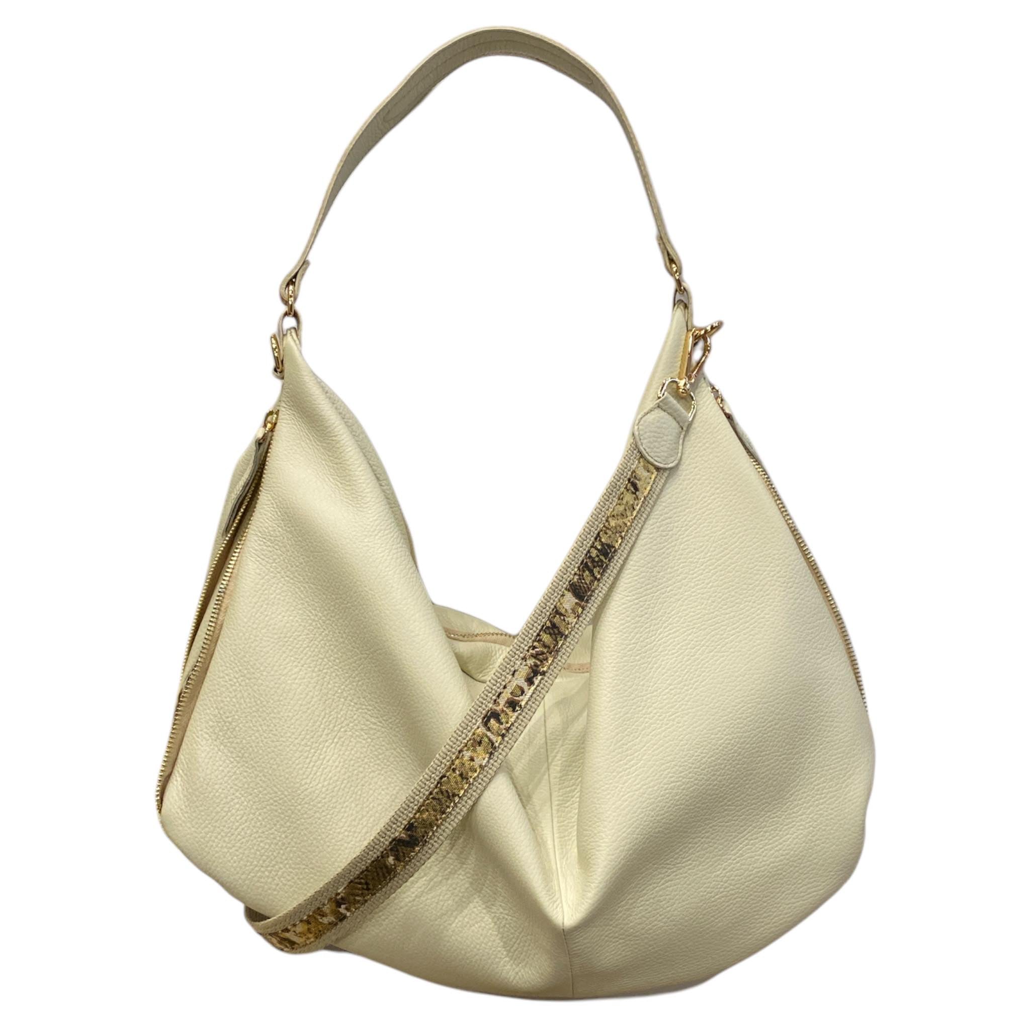 VENUSA L. BEIGE LEATHER 2 IN 1 BAG