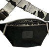 REGURAL. BLACK "PONY" LEATHER WITH SILVER DETAILS BELT BAG