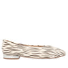 White art zebra-print leather ballerinas