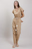 Camel minimal cotton jumpsuit