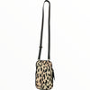 Animal-print calf-hair mobile leather case