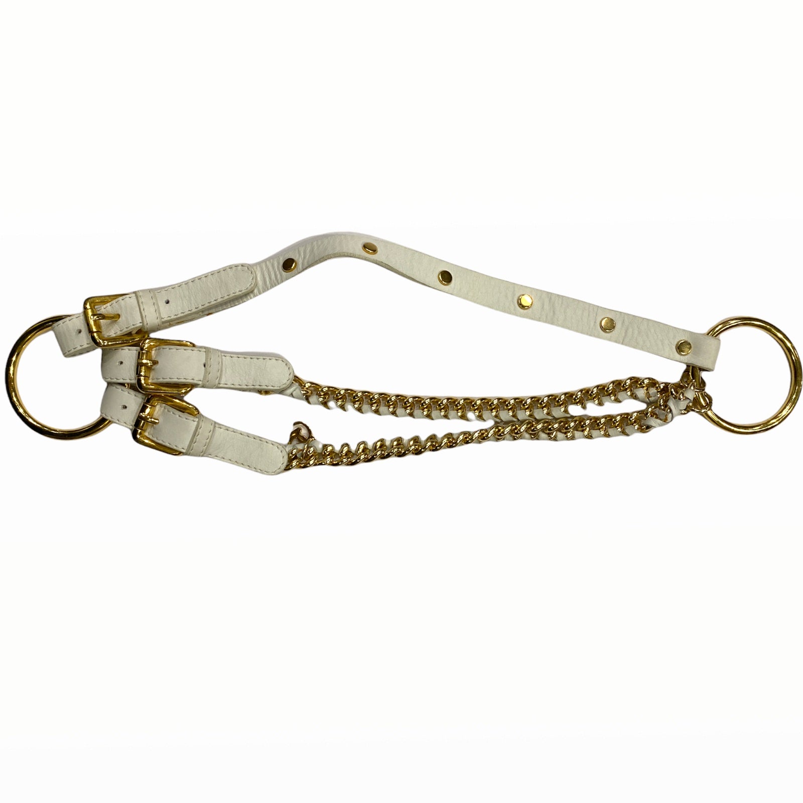 Trendy leather chain belt