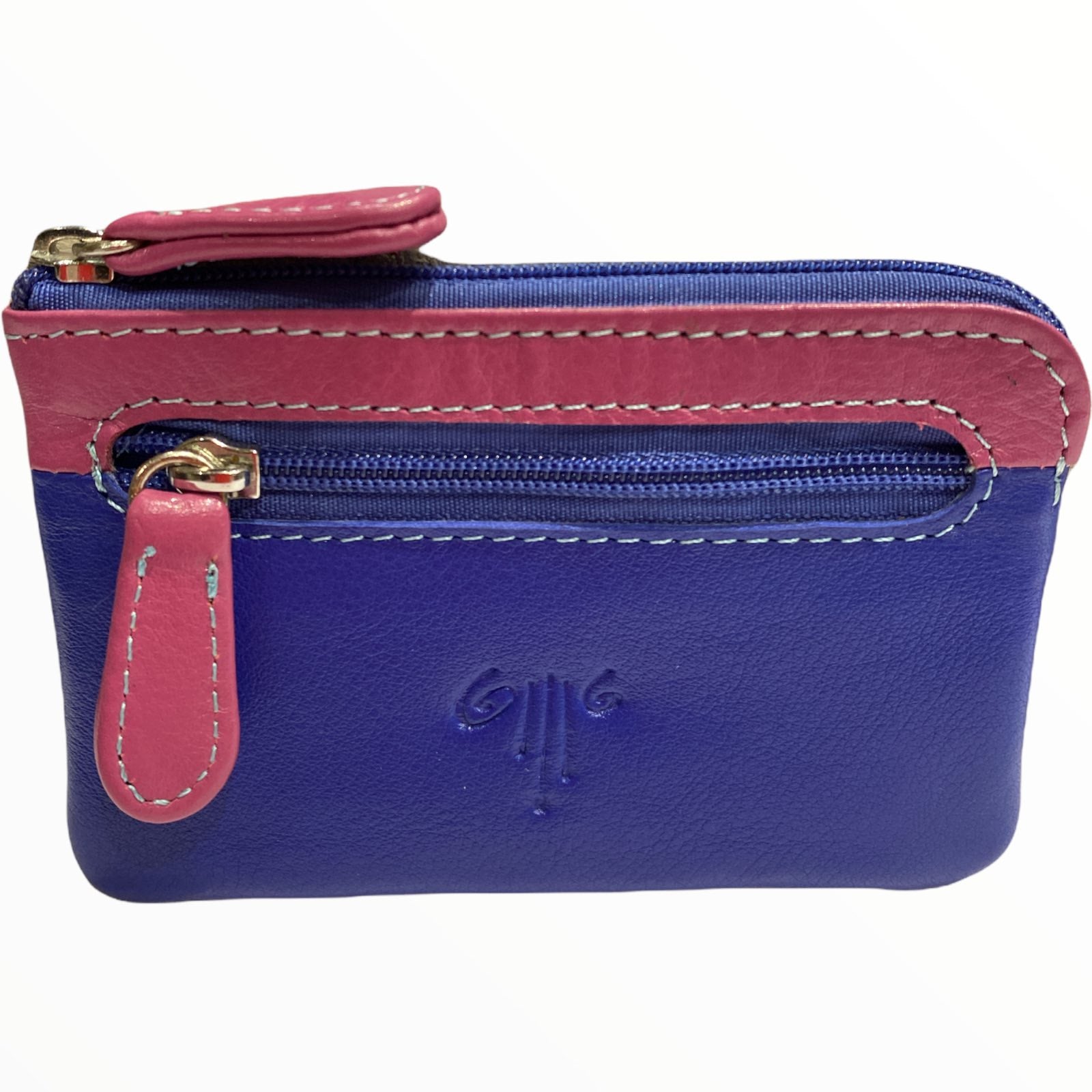 Purple leather key holder