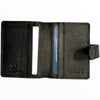 Black unisex leather card holder