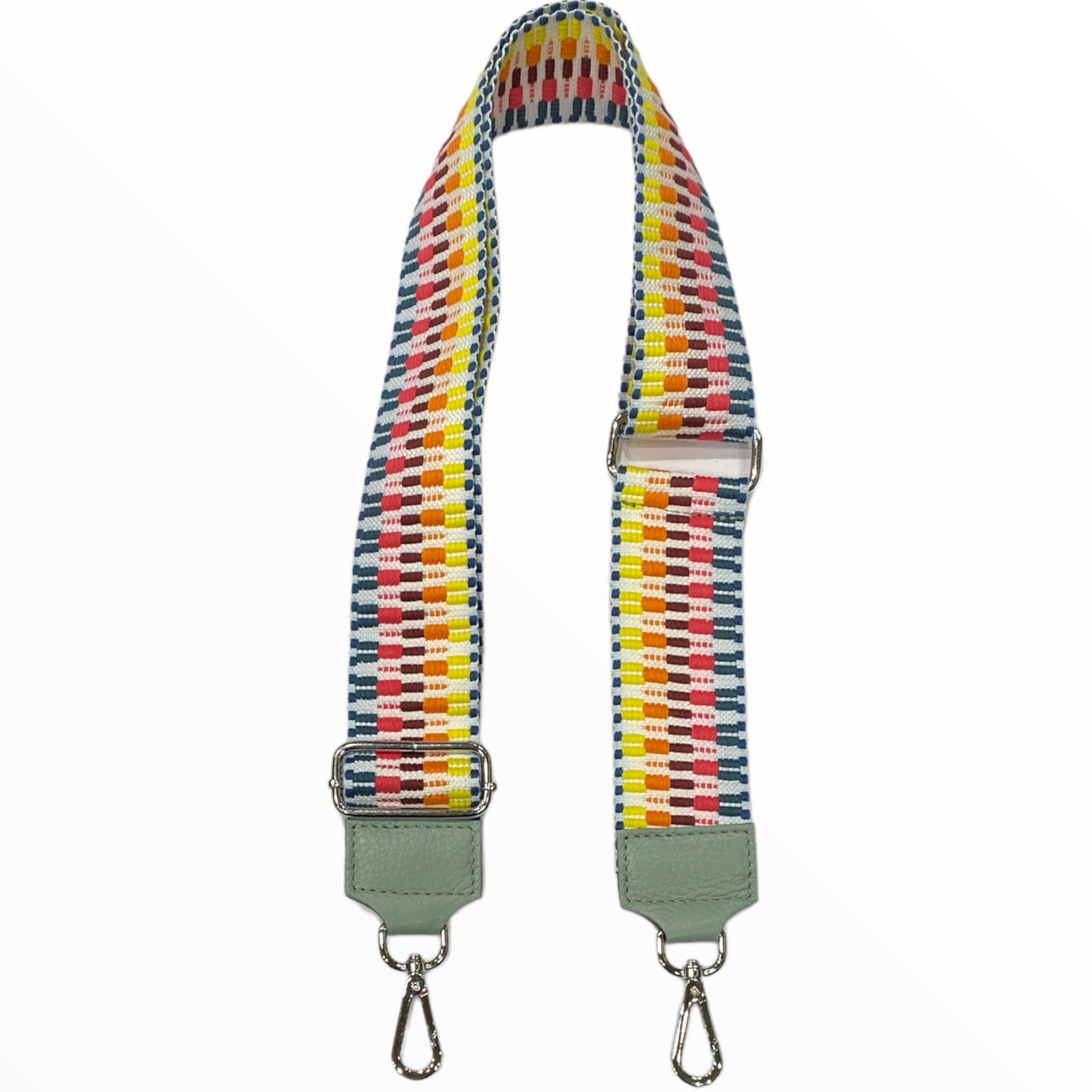 Multicilor mint adjustable strap with silver metals