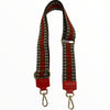 Red boho adjustable strap with leather details