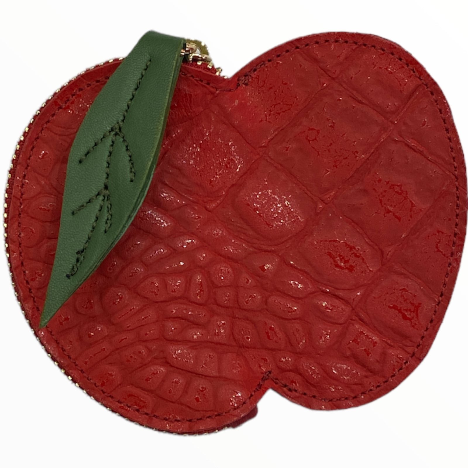 Leather apple coin wallet
