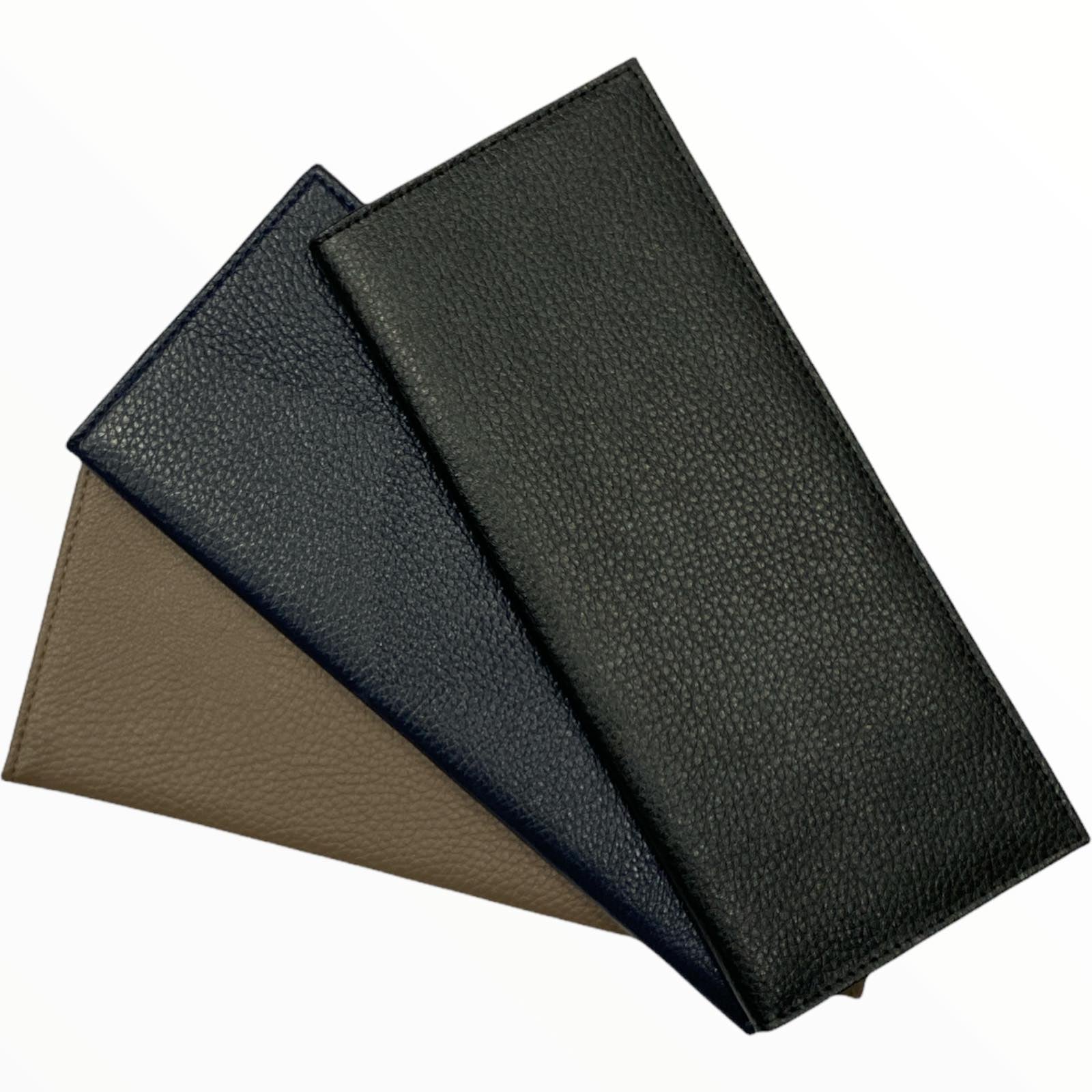 Leather boarding pass wallet