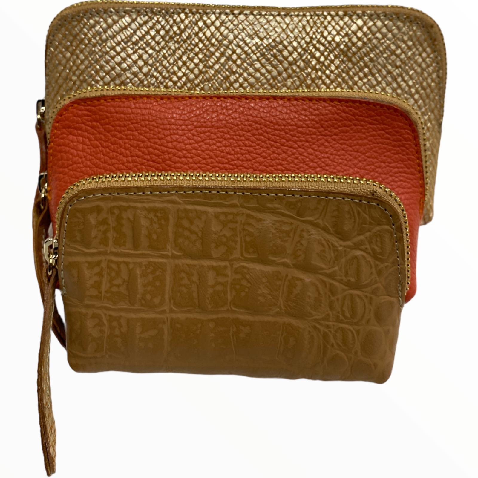 Carouzou box trio set gold, coral and taba