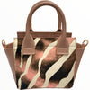 Gina mini. Nude calf-hair leather tote bag