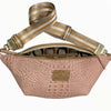 XXL pink leather belt bag