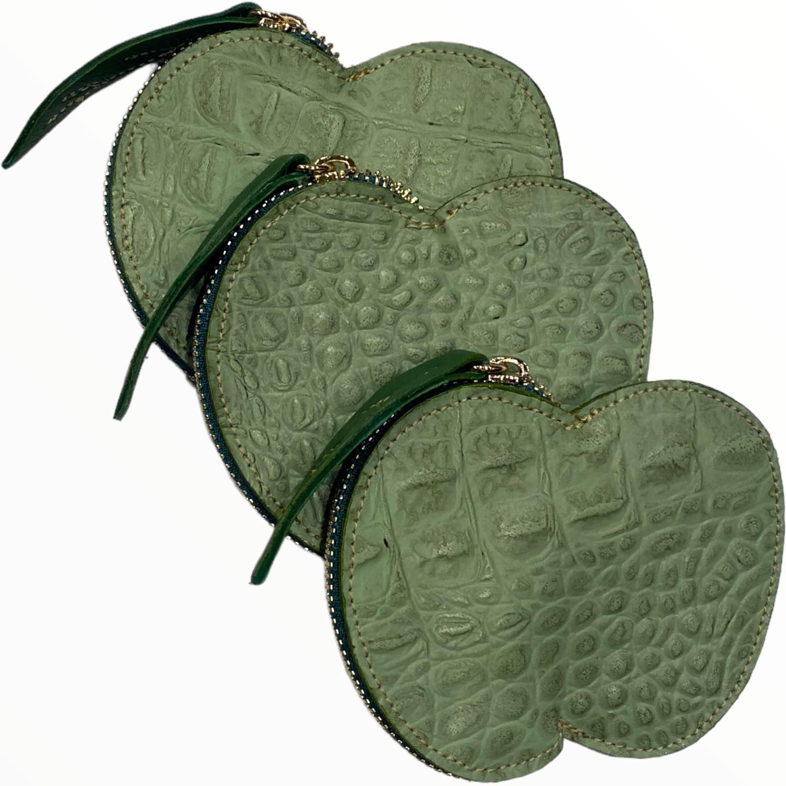 Leather apple coin wallet