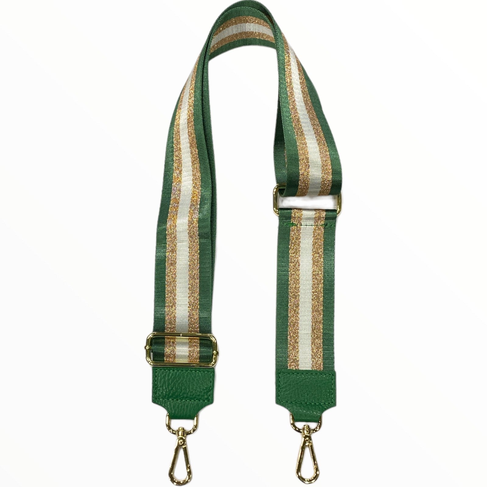 Green adjustable strap with gold details
