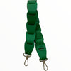 Green leather shoulder strap