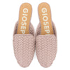 Soft lilac braided mules