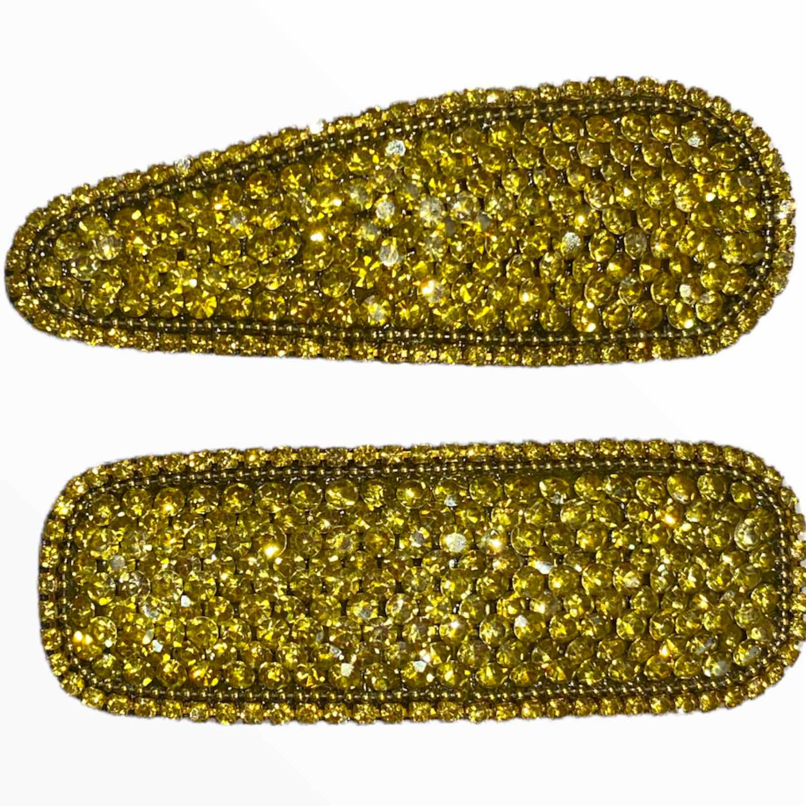 Yellow gold luxury hair clips