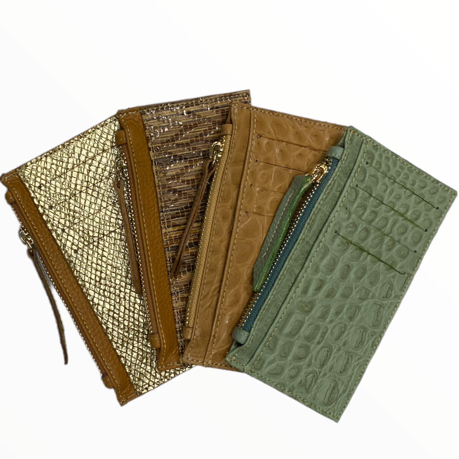 Carouzou leather flat unisex wallet