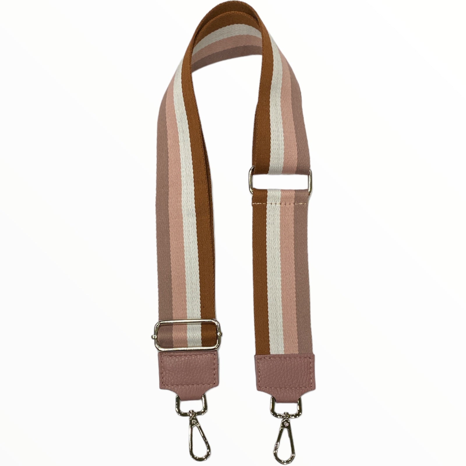 Dusty pink adjustable strap with silver metals