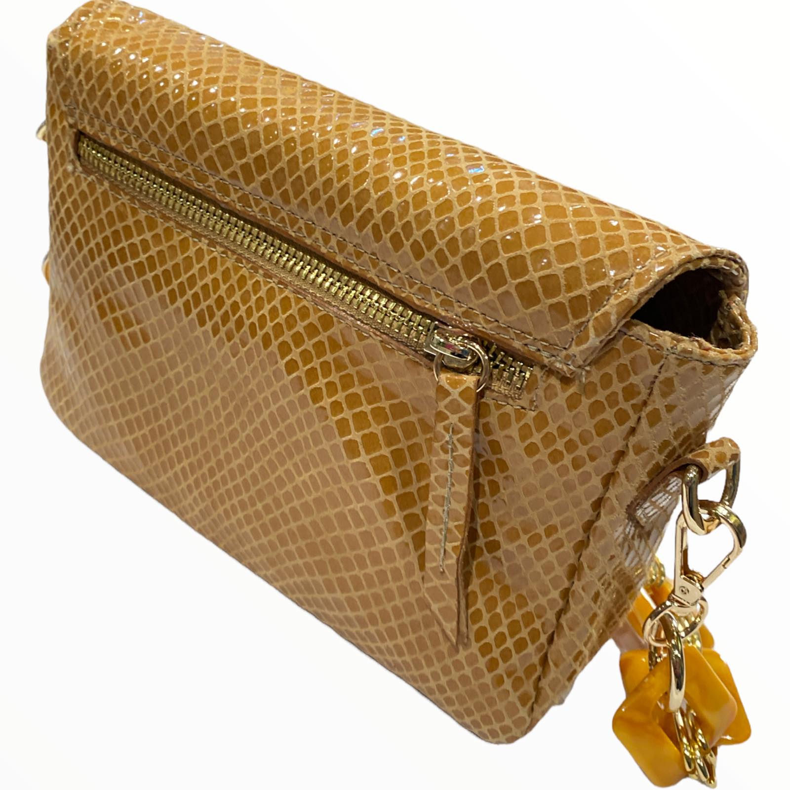 Mandy mini. Camel mermaid leather limited edition bag