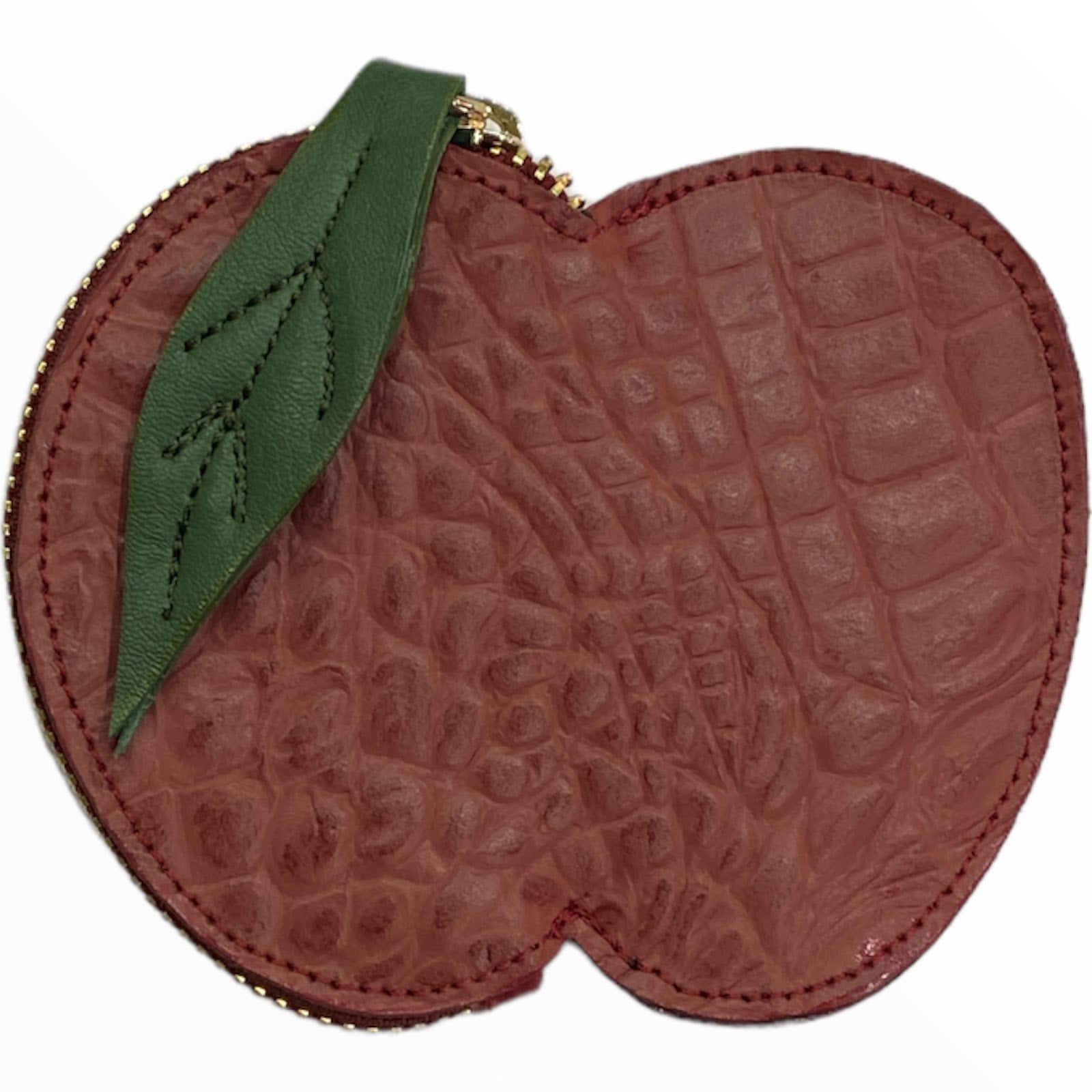 Leather apple coin wallet