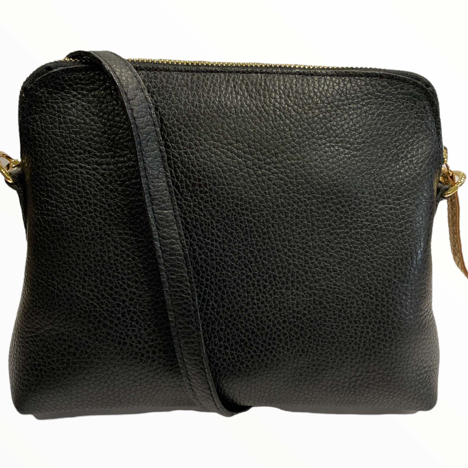 Box XXL. Black leather messenger bag
