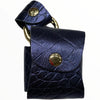Blue leather air pods case