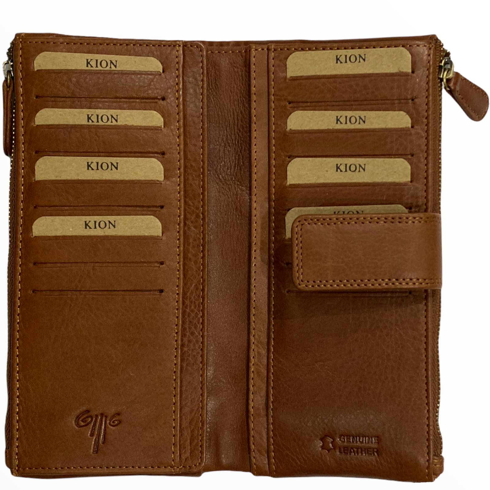 Big brown leather wallet