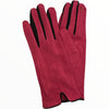 Pink chic gloves with black details