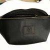XL BLACK SOFT LEATHER BELT BAG