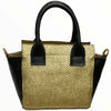 Gina mini. Gold leather tote bag