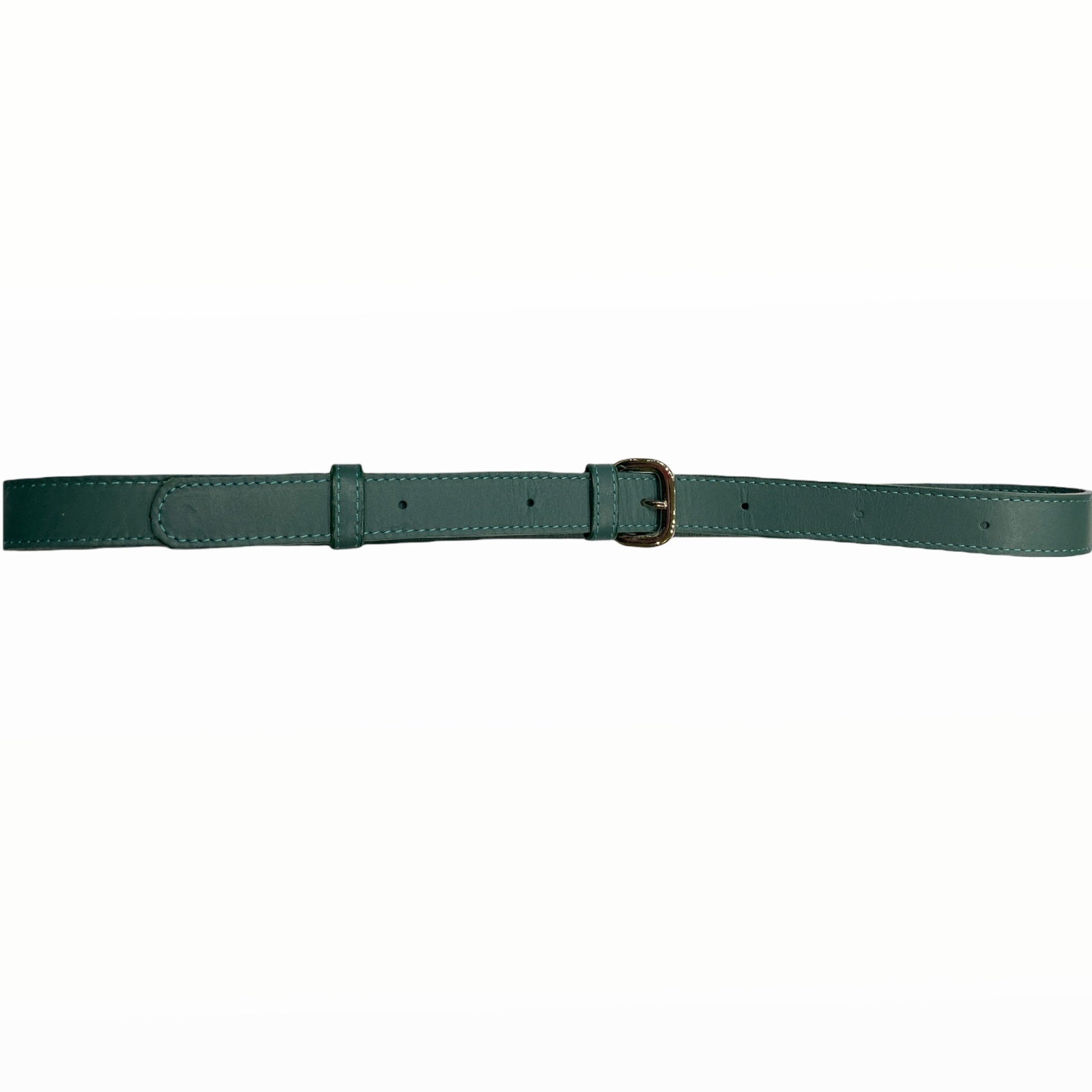 Petrol leather thin belt