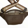 Brown leather belt bag
