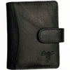 Black unisex leather card holder