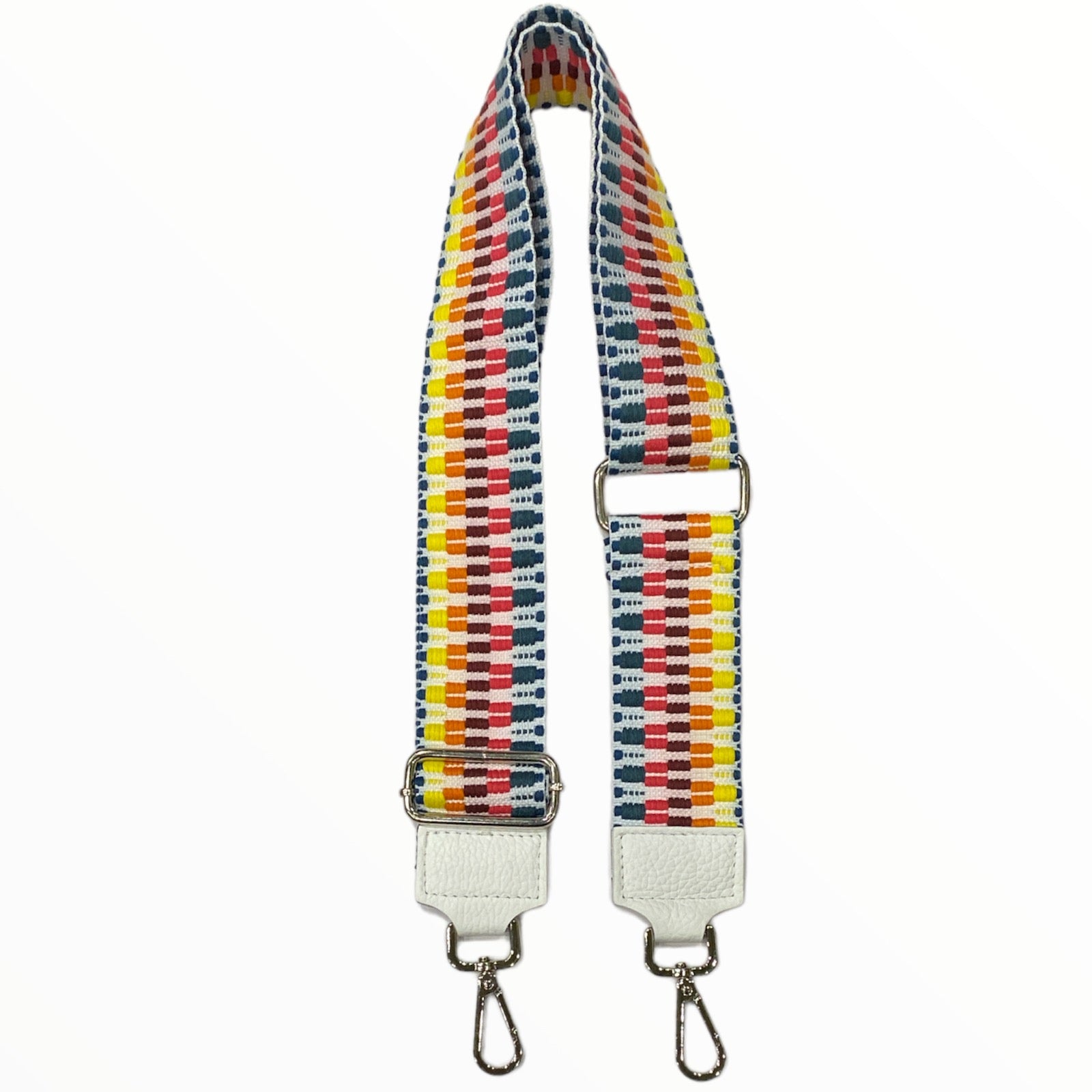 Multicilor adjustable strap with silver metals